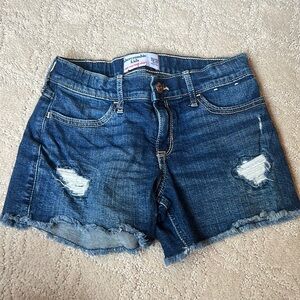 Girls mid rise jean short